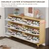 ARMERI Hidden Shoe Cabinet, Freestanding Shoe Organizer with 6 Flip Drawers, Solid Wood Narrow Shoe Storage Cabinet for Entryway, Hallway, Bedroom, Apartment, Entrance Hallway,Original view 3