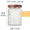 Custde Glass Storage Jars With Airtight Lid, 23.7oz Container For Kitchen Counter with Wooden Lid, brown sugar, candy, coffee, cookie, salt, tea, cute Jar (Sunflower*2) view 2