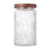 Custde Glass Storage Jars With Airtight Lid, 35oz Container For Kitchen Counter with Wooden Lid, brown sugar, candy, coffee, cookie, salt, tea, cute Jar (35oz Large Sunflower) view 1