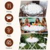 Savannan Round Fitted Tablecloth, Summer Flowers Hydrangeas Leaves Purple Floral Spring Waterproof Table Cloth Table Cover with Elastic Edged for Outdoor Picnic Parties, Fits Tables up to 55" - 60" view 4