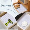 Shelf Liners for Kitchen Cabinets 12in x 20FT Non Adhesive Drawer Liner Silver Quatrefoil Shelf Liner Paper Strong Non-Slip Easy to Clean for Tool Box Refrigerator with Knife and Tape Measure view 3