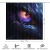 FOCCAFB 4 Piece Cool Dragon Eyes Shower Curtain Set with Rugs, Include Bathroom Non-Slip Floor Mat, U-Shaped Bath Rug and Toilet Cover Lid with 12 Hooks, Style-6 view 2