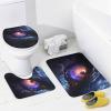 FOCCAFB 4 Piece Cool Dragon Eyes Shower Curtain Set with Rugs, Include Bathroom Non-Slip Floor Mat, U-Shaped Bath Rug and Toilet Cover Lid with 12 Hooks, Style-6 view 4