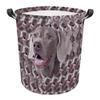 MALIHONG Dog Mash Face Laundry Basket with Funny Weimaraner Dog Head Laundry Bag Collapsible Large Dirty Clothes Hamper Storage for Bedroom College Dorms view 1