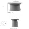 Side Table Small Coffee Table Modern Simple Plastic Side Table Round End Table Balcony Table Sofa Table for Living Meeting Room (Color : C, Size : H) view 3