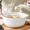Clay Slow Stew Pot Delicious Soup Pot earthen Rice Pot Oven Safe Heat-Resistant Soup Pot Round Ceramic Casserole with lid Family Donabe Japanese Hot Pot Black 1.9l view 4
