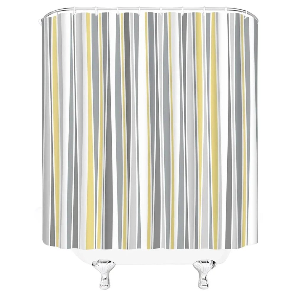 Zhadongli Art Colorful Lines Shower Curtain Mid Century Modern Geometric Abstract Bathtub Partition Bathroom Decor 80x100cm(31x39in)