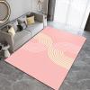 BOWESI Area Rugs 3x4ft, Cute Princess Pink Series Kids Bedroom Rug, Simple Spliced Arch Bedside Rug Rugged Non Slip for Cafe Living Room Under Table Boys Room Decor view 3