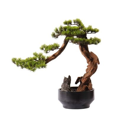 RENEESME Artificial Small Bonsai Tree Artificial Bonsai Ceramic Flower Pot Artificial Plant Potted Decorative Tree Potted Plant Living Room Office Zen Decoration Living Room Fake Plant Greenery Decor