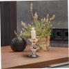 Ciieeo 1pc American Style Metal Candleholder Elegant Decorative Candleholder for Home Decor Party Romantic Evenings Candle Holder for Living Room Kitchen Table view 3