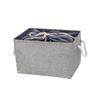 JOINPAYA Simple Clothes Storage Basket with Drawstring Closure Thicken Eva Container for Laundry and Home Organization Capacity Tote for Bedroom and Hotel Grey view 1