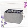 JOINPAYA Simple Clothes Storage Basket with Drawstring Closure Thicken Eva Container for Laundry and Home Organization Capacity Tote for Bedroom and Hotel Grey view 2