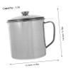 2pcs Stainless Steel Oil Strainer Pot Kitchen Oil Filter with Fine Mesh Non-slip Handle Grease Container for Storage Practical Kitchen Supply view 2