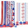 EOBOH 4th of July Necklace Accessories, 24PCS Independence Day Beads Necklaces Bulk, 15 Kinds Fourth of July Red Blue White Stars USA Flags Necklace, Patriotic Bulk for Parade Party Favors Decor view 1