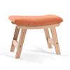 Foot Stool Arc Footstool Cotton and Linen Foot StoolShoe Change Stool for The Bedroom for Living Room, orange-38x26x29cm view 1