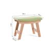 Foot Stool Arc Footstool Cotton and Linen Foot StoolShoe Change Stool for The Bedroom for Living Room, orange-38x26x29cm view 3