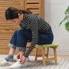 Foot Stool Arc Footstool Cotton and Linen Foot StoolShoe Change Stool for The Bedroom for Living Room, orange-38x26x29cm view 4