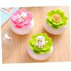 JOINPAYA Lotus Shape Cotton Swab Holder Lid Plastic Bathroom Canister view 2