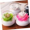 JOINPAYA Lotus Shape Cotton Swab Holder Lid Plastic Bathroom Canister view 3