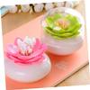 JOINPAYA Lotus Shape Cotton Swab Holder Lid Plastic Bathroom Canister view 4