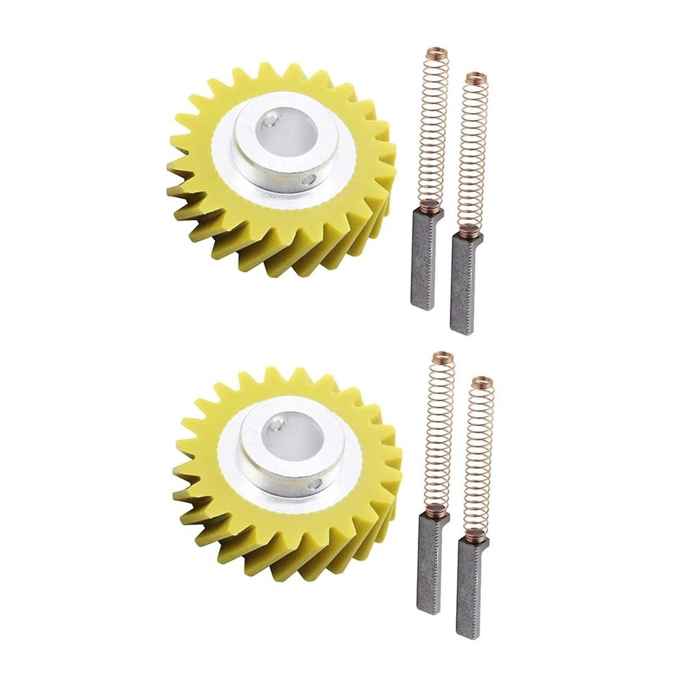 ALturn Mixer Worm Gear Carbon Brushes Compatible for KitchenAid 5K45SS 5K5SS W10112253 4162897 W10380496Mixers Replace Parts