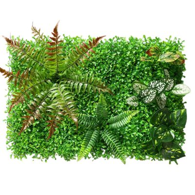 AFGZQ Artificial Boxwood Panels Topiary Hedge Plant, Faux Shrubs Greenery Wall Backdrop, for Indoor Outdoor Garden Privacy (Color : No. 3, Size : 60x40cm/23.6in x 15.7in)