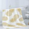 Tropical Summer Pineapple Bathroom Towel Set, Microfiber Bath Kitchen Beach Hand Dish Towels Set, Quick Dry Luxury Soft Decorative Towels+Set Bulk Accessories Decor(3-PC) Exotic Fruit Geometric Yellow view 3