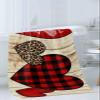 Valentine's Day Bathroom Towel Set, Microfiber Bath Kitchen Beach Hand Dish Towels Set, Quick Dry Luxury Soft Decorative Towels+Set Bulk Accessories Decor(3-PC) Wood Grain Heart Leopard Print Plaid view 3