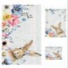 Easter Bunny Bathroom Towel Set, Microfiber Bath Kitchen Beach Hand Dish Towels Set, Quick Dry Luxury Soft Decorative Towels+Set Accessories Decor(3-PC) Retro Botanical Boho Floral Eucalyptus Leaves view 1