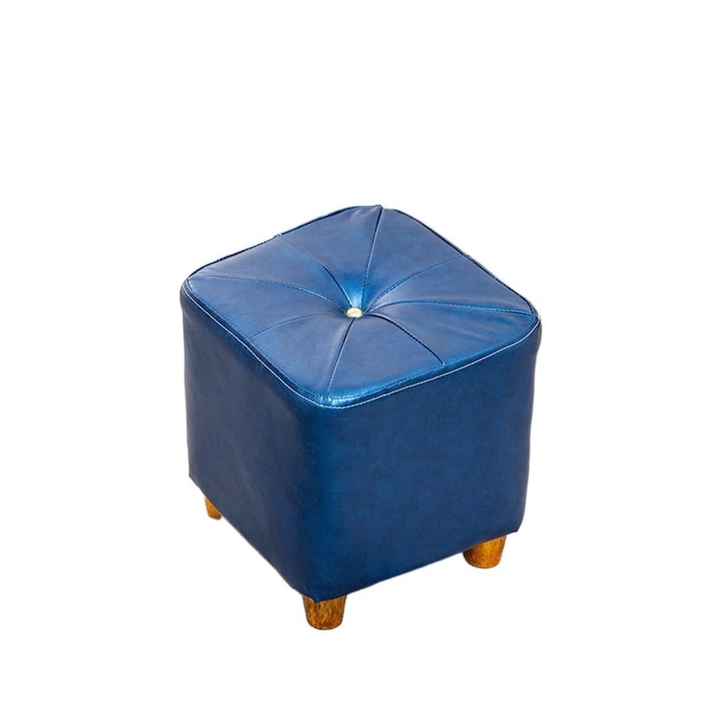Footstool, Footstool Sofa Stool Low Stool Household Living Room Leather Stool Square Seat Stool/D