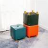 Footstool, Footstool Sofa Stool Low Stool Household Living Room Leather Stool Square Seat Stool/D view 2