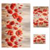 Abstract Red Flower Bathroom Towel Set, Microfiber Bath Kitchen Beach Hand Dish Towels Set, Quick Dry Luxury Soft Decorative Towels+Set Bulk Accessories Decor(3-PC) Modern Painting Art Spring Herbs view 1