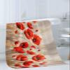 Abstract Red Flower Bathroom Towel Set, Microfiber Bath Kitchen Beach Hand Dish Towels Set, Quick Dry Luxury Soft Decorative Towels+Set Bulk Accessories Decor(3-PC) Modern Painting Art Spring Herbs view 3
