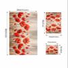 Abstract Red Flower Bathroom Towel Set, Microfiber Bath Kitchen Beach Hand Dish Towels Set, Quick Dry Luxury Soft Decorative Towels+Set Bulk Accessories Decor(3-PC) Modern Painting Art Spring Herbs view 4