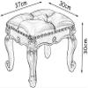 Folding Footstool Luxury European Style Solid Wood Footstool Leather Sofa Dressing Stool Fashionable Dining Chair/Meal Stool Change ShoeStool Upholstered Footstool (Color view 3