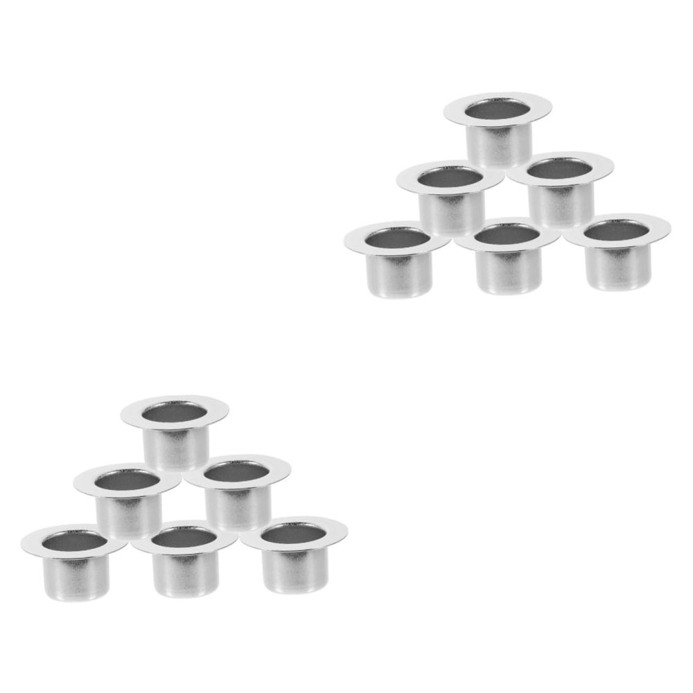 Ciieeo 12pcs Metal Tealight Candle Holder Electroplated Decorative Centerpiece for Table Decor Vintage Style Tea Light Stand for Weddings Parties and Home Use
