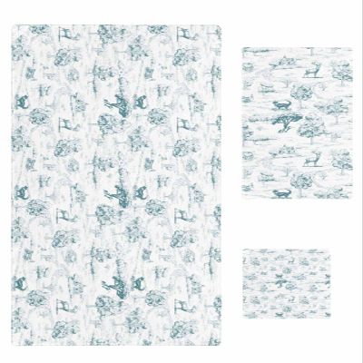 Farmhouse Cottage Bathroom Towel Set, Microfiber Bath Kitchen Beach Hand Dish Towels Set, Quick Dry Luxury Soft Decorative Towels+Set Accessories Decor(3-PC) Vintage Farm Countryside Landscape Green