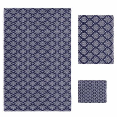 Abstract Floral Blue Bathroom Towel Set, Microfiber Bath Kitchen Beach Hand Dish Towels Set, Quick Dry Luxury Soft Decorative Towels+Set Bulk Accessories Decor(3-PC) Vintage Geometric Tribal Ethnic