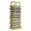 LZMZMQ Large Metal Home Textile Display Rack, Commercial Standing Rectangular Pillows Organizers Holder for Hotel/Bedroom/Laundry, Saving Space, Black White Gold (Color : Gold) view 1