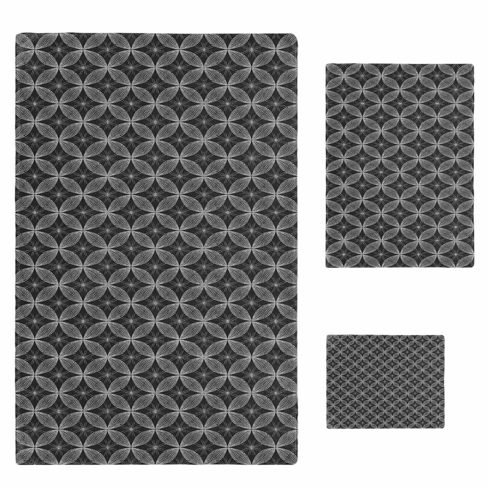 Fantasy Grey Bathroom Towel Set, Microfiber Bath Kitchen Beach Hand Dish Towels Set, Quick Dry Luxury Soft Decorative Towels+Set Bulk Accessories Decor(3-PC) Modern Geometric Abstract Circle