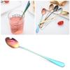 Spoons Silverware Dessert Spoons Long Handled Shaped Spoon Milk Tea Coffee Stirring Scoop Stainless Steel Coffee Spoon Dessert Spoon Cafe Spoon Set (Color : F, Size : 1 PCS) view 2