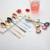 Spoons Silverware Dessert Spoons Long Handled Shaped Spoon Milk Tea Coffee Stirring Scoop Stainless Steel Coffee Spoon Dessert Spoon Cafe Spoon Set (Color : F, Size : 1 PCS) view 3