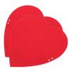 OUNONA 2pcs Heart Shaped Chair Back Covers for Valentine's Day Removable Felt Dining Chair Slipcovers for Festive Home Decor and Wedding Celebrations view 1