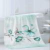 Aqua Floral Bathroom Towel Set, Microfiber Bath Kitchen Beach Hand Dish Towels Set, Quick Dry Luxury Soft Decorative Towels+Set Bulk Accessories Decor(3-PC) Spring Summer Country Plant Modern Art view 3
