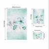 Aqua Floral Bathroom Towel Set, Microfiber Bath Kitchen Beach Hand Dish Towels Set, Quick Dry Luxury Soft Decorative Towels+Set Bulk Accessories Decor(3-PC) Spring Summer Country Plant Modern Art view 4