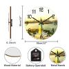 COCOKEN New York Wall Clock New York City Skyline PVC Wall Clock 12inch Rustic Farmhouse Clock Silent Battery Operated Round Wall Decor for Bedroom Master Room view 3
