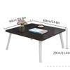 Folding Computer Desk, Coffee Table/Small Desk/Dining Table/Study Table, for Tatami Bedroom Bay Window, 6 Color (E) view 3