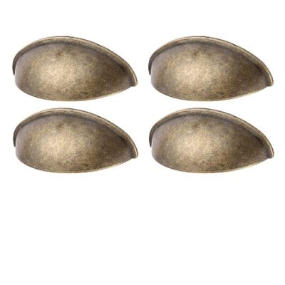 KORXPYYA Kitchen Cabient Knobs,Furniture Drawer Handle,RHAIYAN 4Pcs Vintage Shell Drawer Pulls Handles Half Moon Kitchen Cupboard Door Drawer Cabinet Handles 80 * 30mm Furniture Knob with Screw