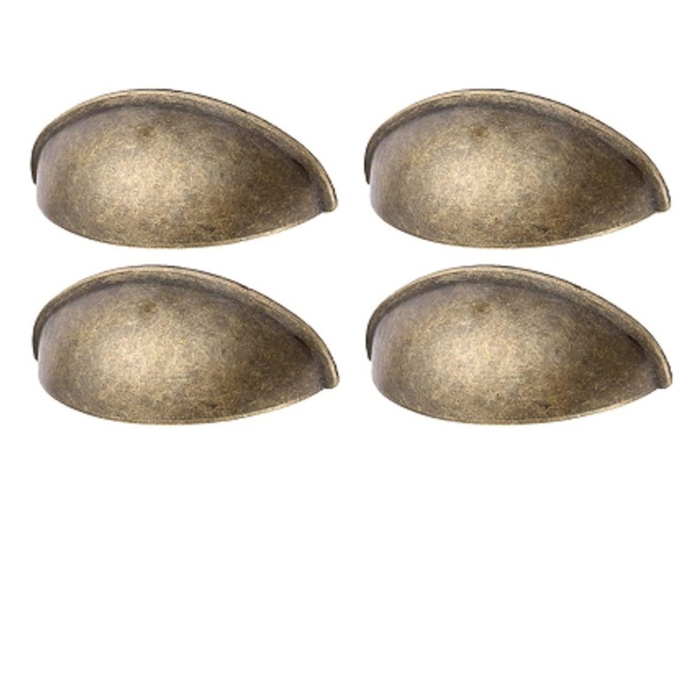 KORXPYYA Kitchen Cabient Knobs,Furniture Drawer Handle,RHAIYAN 4Pcs Vintage Shell Drawer Pulls Handles Half Moon Kitchen Cupboard Door Drawer Cabinet Handles 80 * 30mm Furniture Knob with Screw