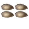 KORXPYYA Kitchen Cabient Knobs,Furniture Drawer Handle,RHAIYAN 4Pcs Vintage Shell Drawer Pulls Handles Half Moon Kitchen Cupboard Door Drawer Cabinet Handles 80 * 30mm Furniture Knob with Screw view 1